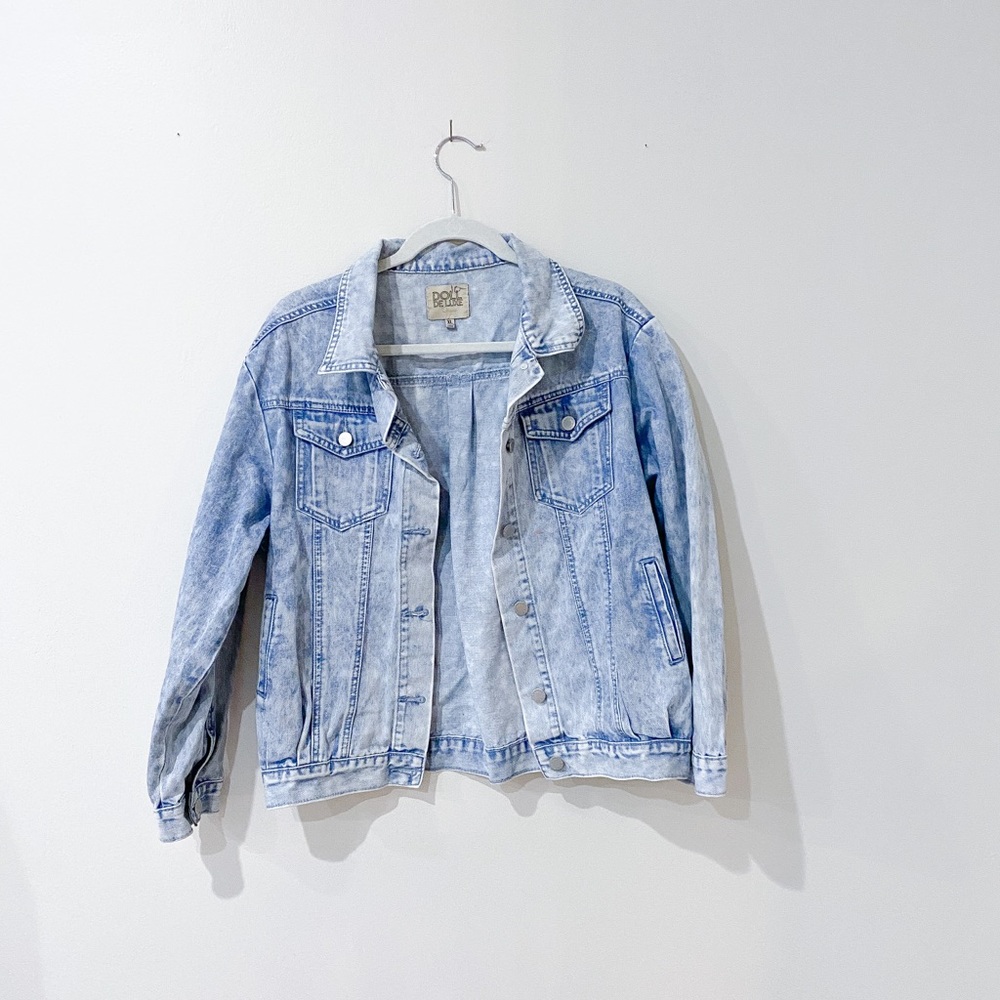 Oversized Distressed Denim Jacket